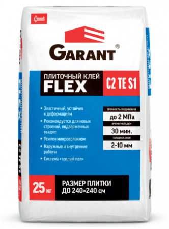 Клей плиточный GARANT FLEX Старатели 25кг/63