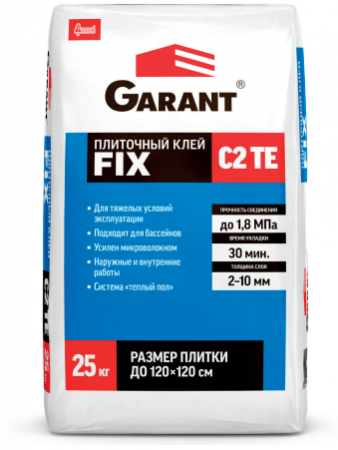 Клей плиточный GARANT FiX Старатели 25кг/63