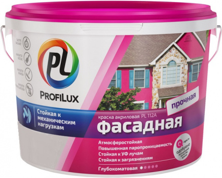 Краска ВД фасадная влагостойкая 14 кг PL-112A Profilux