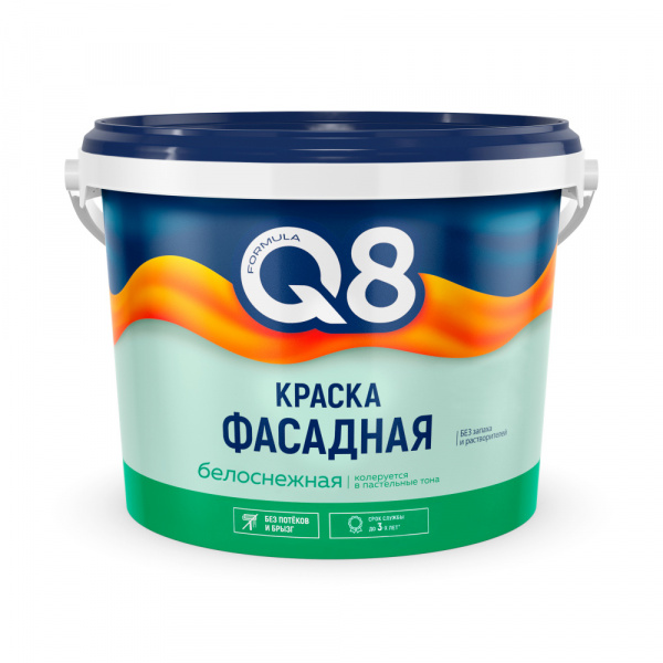 Краска ВД фасадная 4,5 кг FORMULA Q8