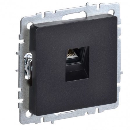 Розетка компьютерная RJ45 кат.5E РК10-БрЧ черная BRITE IEK