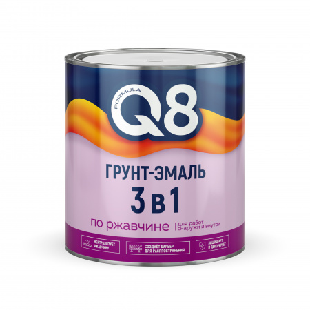 Грунт-эмаль по ржавчине желтая 2,6кг FORMULA Q8/6