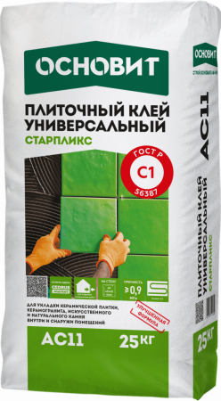 Клей плиточный ОСНОВИТ СТАРПЛИКС АС11 25кг/60 шт