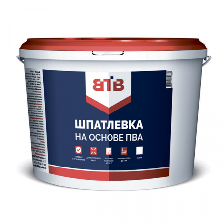Шпатлевка на ПВА 0,7 кг ВТВ банка /12