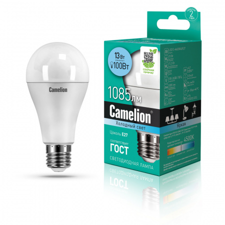 Светодиод. лампа A60 13Вт Е27 845 Camelion